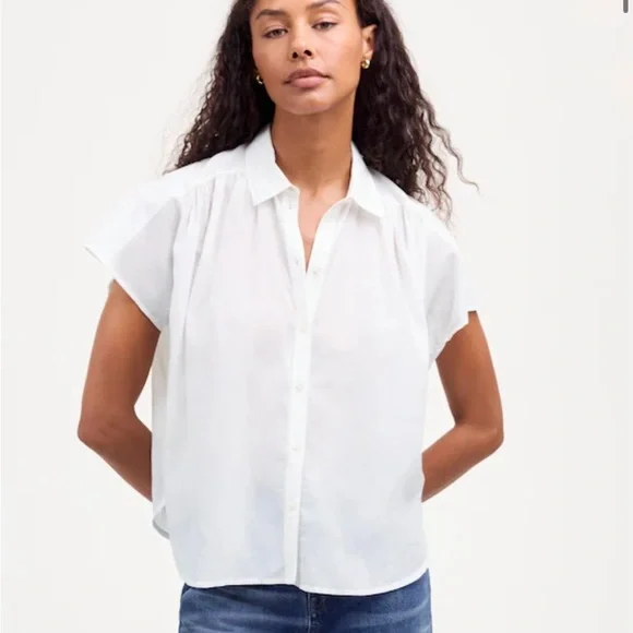 Cap-Sleeve A-Line Top Madewell NWT - Picture 1 of 3